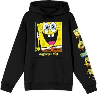 Men's and Women's Black Sponge Bob Square Pants Pullover Hoodie