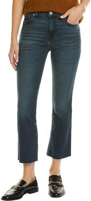 Women's High-Waist Slim Kick with Cut Hem in Blueland