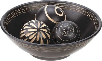 Koehler Artisan Deco Bowl & Balls - 11.5 x 11.5 x 3.5