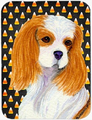 SS4320LCB Cavalier Spaniel Candy Corn Halloween Portrait Glass Cutting Board