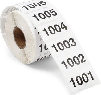 Juvale Live Sales Consecutive Number Stickers 1001 to 2000, Inventory Labels (1.1 x 0.75, Total 1000 Count)