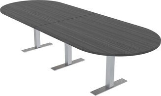 Skutchi Designs, Inc. 12X4 Modular Racetrack Conference Table With Metal Bases And Electric