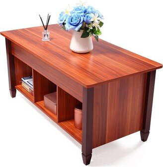 Oldken Office Lifting Coffee Table Laptop Desk With Storage Cabinet