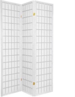 Japanese Asian Style 3-Panel Room Divider Shoji Screen in White - 54 x 1 x 70 inches