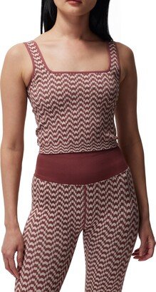 Athena Seamless Jacquard Rib Crop Top