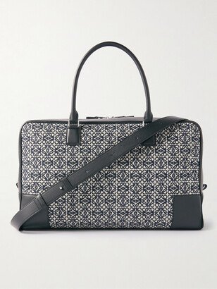 Amazona Leather-Trimmed Logo-Jacquard Canvas Holdall