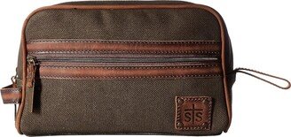 STS Ranchwear The Foreman Shave Kit (Dark Canvas/Leather Accents) Handbags