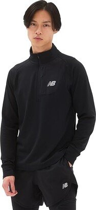 Heat Grid 1/2 Zip (Black) Men's Clothing