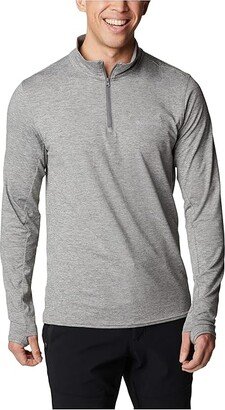 Tech Trail 1/4 Zip (City Grey Heather) Men's Clothing