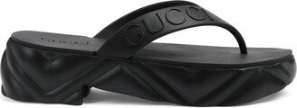 Logo-Debossed Platform Flip-Flops