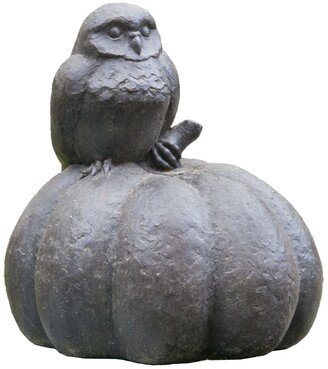 Owl on Pumpkin Garden Statue