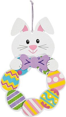 Fun Express Easter Bunny Wreath Craft Kit, Activities for Kids, Makes 12