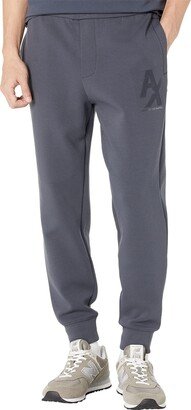 A|X Armani Exchange Men's Silked Logo Jogger Sweatpants