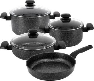 Korkmaz Ornella 7 Piece Non Stick Aluminum Cookware Set in Black