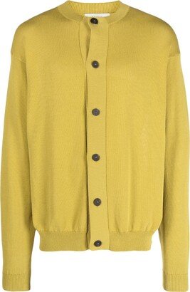 Fine-Knit Buttoned Cardigan