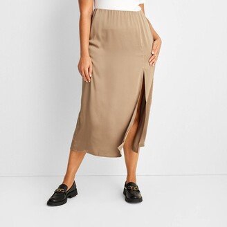 Women's A-Line Maxi Slip Skirt