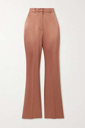 Leena Satin Straight-leg Pants - Pink
