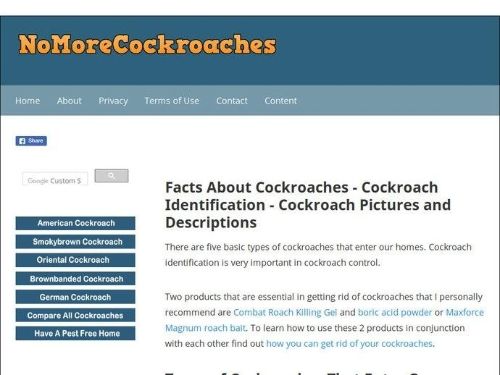 Nomorecockroaches.com Promo Codes & Coupons