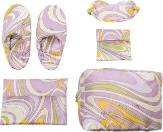 Abstract-Print Wash Bag Sleep Set