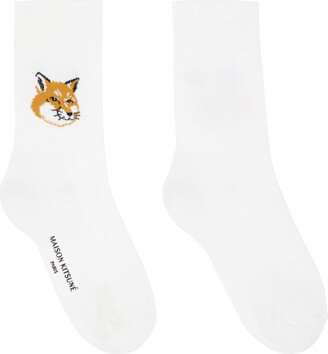 White Fox Head Socks