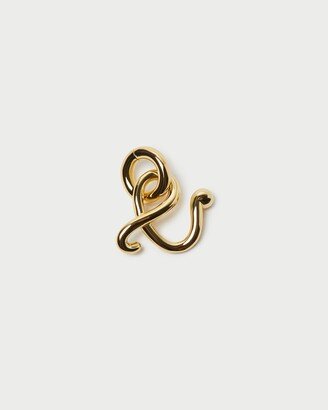 Small Gold Letter E Charm