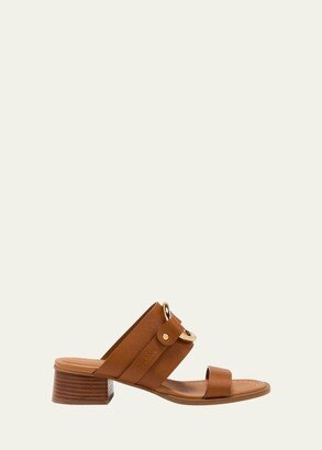 Hana Leather Ring Slide Sandals-AA