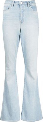 Light-Wash Flared Jeans