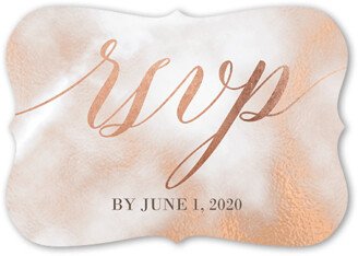 Rsvp Cards: Romantic Texture Wedding Response Card, Beige, Signature Smooth Cardstock, Bracket