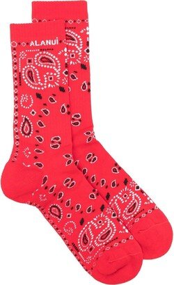 Bandana print ankle socks