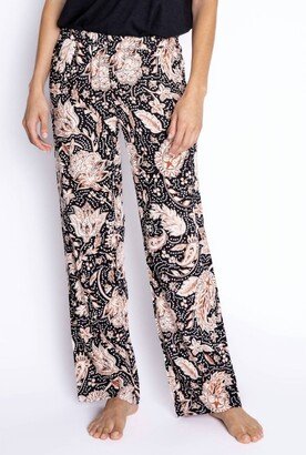 Paisley Print Pant In Black Multi