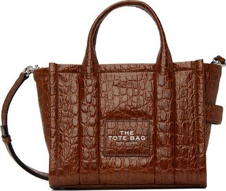 Brown 'The Croc-Embossed Small' Tote