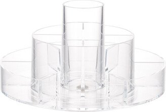 Luxe Round Acrylic Rotating Desktop Organizer Clear