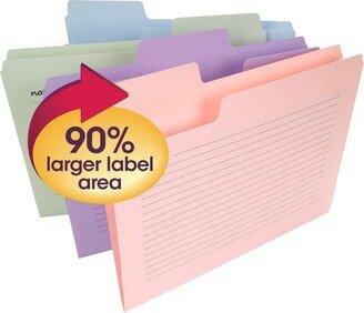 Smead SuperTab Notes File Folder, Oversized 1/3-Cut Tabs, Letter Size, Assorted Colors, 12 per Pack (11651)