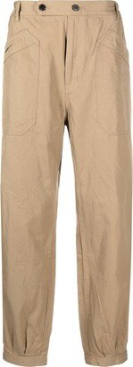 Neutral Carrol Wide-Leg Chino Trousers