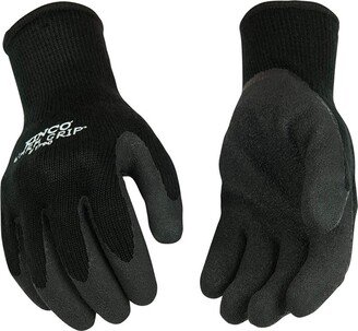 Kinco International Kinco Warm Grip Thermal Knit Shell with Latex Palm, Black, Size Large