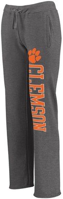 Women's Branded Charcoal Clemson Tigers Sideblocker Sweatpants