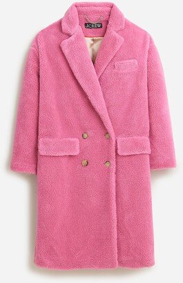 Petite relaxed topcoat in sherpa blend