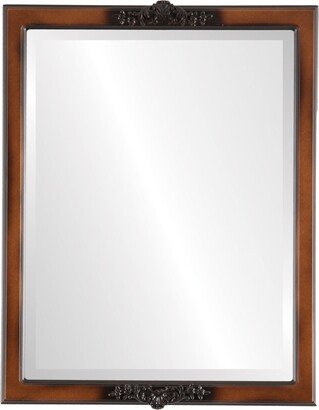 OVALCREST by The OVALCREST Mirror Store Athena Framed Rectangle Mirror in Walnut