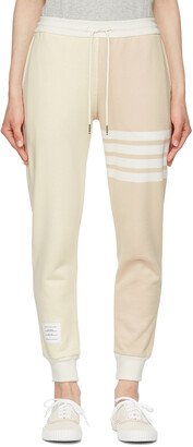 Off-White & Beige Funmix 4-Bar Lounge Pants