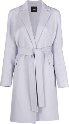 Wool-Cashmere Blend Wrap Coat-AA