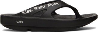 Black OOFOS Edition 'Way Of Life' Flip Flops