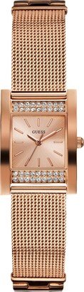 Guess Factory Rose Gold-Tone Mesh Analog Watch