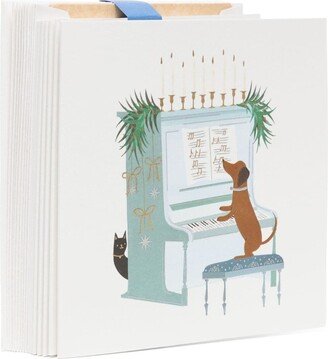 Dog Playing Piano Christmas card set (set of 10)-AA