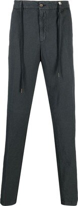 Drawstring-Waist Lyocell-Linen Chino Trousers