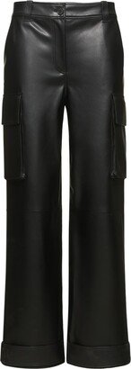 Asha faux leather cargo pants