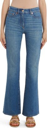 VLOGO Chain Detail Stretch Denim Bootcut Jeans