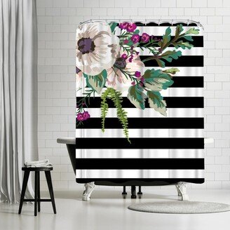 71 x 74 Shower Curtain, Floral Burst Trio A by Samantha Ranlet