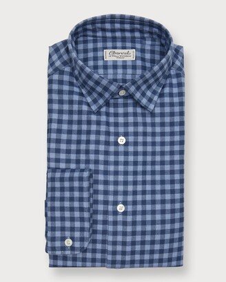 Men's Gingham Cotton Dress Shirt