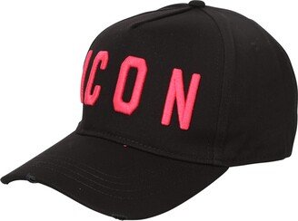 Black And Fuxia Icon Hat