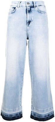 Cropped Wide-Leg Jeans-AH